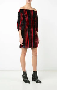 Neu mit Etikett $ 650 Sonia Rykiel schulterfreies Samtkleid, Größe S - Bild 1 von 8