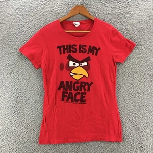 Angry Birds Graphic Print T-Shirt Womens XL Red Short Sleeve Crewneck Cotton - Picture 1 of 11