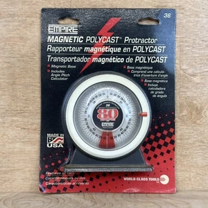 80 Year 1999 Empire Magnetic Polycast Protractor #36 SEALED NIB RARE Made in USA - Picture 1 of 11