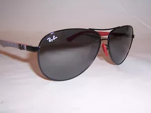 NEW RAYBAN SUNGLASSES 8313M BLACK/SILVER F0096G FERRARI LIMITED EDITION 8313 - Picture 1 of 8