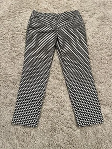 Ann Taylor Loft Womens Mid Rise Dress Pants Black and White Size 6 - Picture 1 of 5