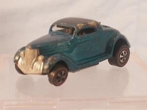 Vintage Mattel Hot Wheels: Redline 1968 CLASSIC 36 FORD COUPE Blue / Teal - USA - Picture 1 of 8
