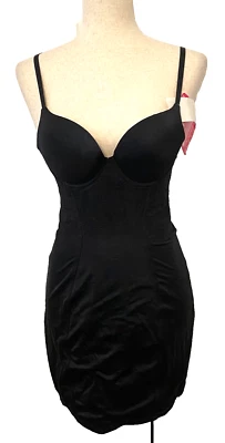 Maidenform Flexees Women's 34B Black Shapewear Slip Firm Control Lacey Padded - Image 1 of 4