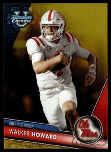 2023 Bowman Chrome University WALKER HOWARD REFRACTOR DORADO 31/50 OLE MISS #78 - Imagen 1 de 2