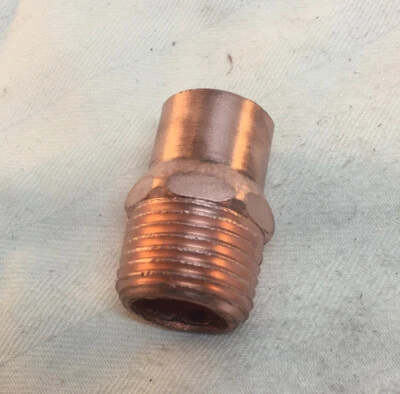 1/2" C x 1/2” Male NPT Threaded Copper Adapters CPR-109 - Image 1 of 4