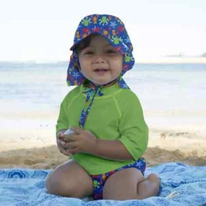 iPlay Green Sprouts Baby & Toddler Crabs Octopus Sun Protection Hat UPF 50+ - Picture 1 of 2