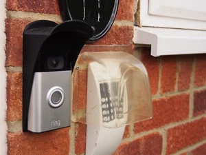 BEST Ring video doorbell rain cover shield hood. Easy no extra holes needed! - Picture 1 of 3