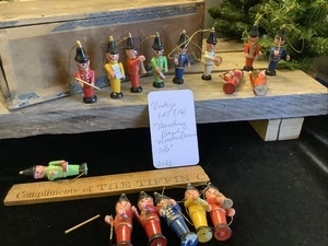 2166🌟Vintage Holiday Christmas Lot (16) Wooden Ornaments Soldiers Marching Band - Picture 1 of 5