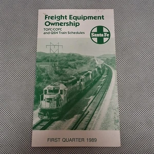 1989 Santa Fe Railway Freight Equipment Ownership Intermodal Train Schedules - Picture 1 of 4