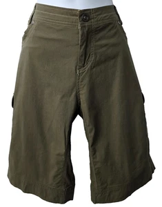 Kuhl Free Range Cargo Shorts 16 Mid Rise POCKETS Army Green Hike Camp 12" Inseam - Picture 1 of 8