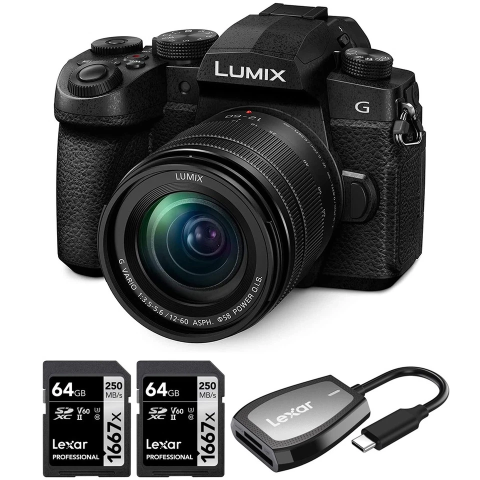 Panasonic LUMIX G95D Mirrorless Digital Camera with 12-60mm Lens DC-G95DMK Black