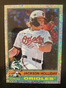 2025 Topps Heritage Jackson Holliday Silver Sparkle #329 Baltimore Orioles - Picture 1 of 2