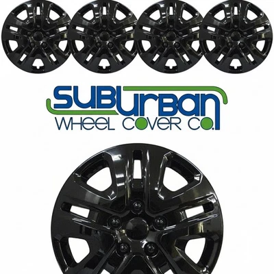 2013-2019 Dodge Journey Caravan 78046-GB 17" GLOSS BLACK Replacement Hubcaps SET - Image 1 of 4