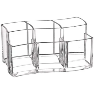6 Slot Acrylic Makeup Brushes Holder Organizer Clear Eyebrow Pen Container - Picture 1 of 7