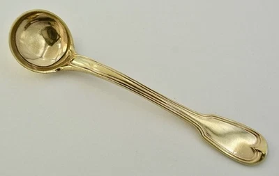 Antique French Vermeil Mustard Spoon / Ladle Sterling Silver Hallmarked c.1800 - Image 1 of 4