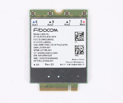 HP EliteBook X360 830 840 Fibocom L860-GL 4G Module WWAN Card L27058-001 - Image 1 of 2