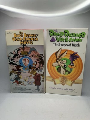 Bugs Bunny Road Runner & Wile E Coyote Scrapes Of Wrath VHS Looney Tunes Lot 2 Foto 1 de 4
