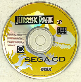 Jurassic Park (Sega CD, 1993)  Disc  & Artwork Sleeve - FREE SHIPPING!
