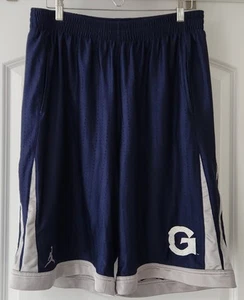 EUC Men's Nike Jordan Y2K Georgetown Hoyas Basketball Shorts in Navy/Silver; XXL - Picture 1 of 7