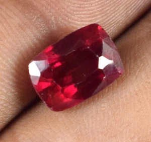 Natural 6.45 Ct Burma Red Ruby Cushion Gemstone Certified T7555 New Year Offer - Picture 1 of 7