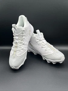 Botines de béisbol Under Armour para hombre talla 10,5 UA Harper 9 RM blanco metálico dorado - Imagen 1 de 11