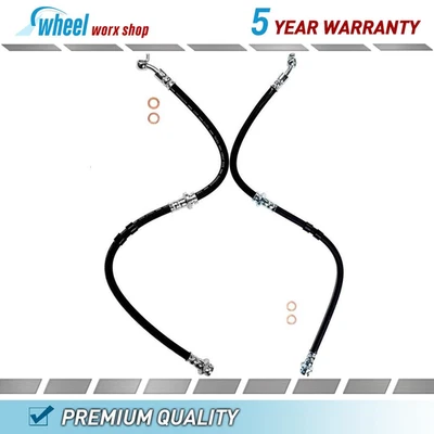 2 件前左右制动液压软管适用于日产 Quest 2004 - 2009 V6 3.5L — 第 1/4 张图片