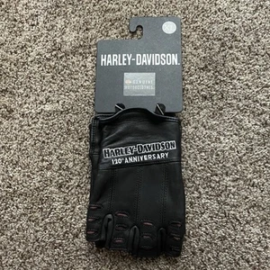 Harley Davidson 120th Anniversary True North Fingerless Leather Gloves, Size XL - Bild 1 von 4