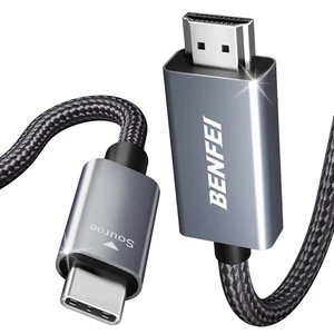 USB C to HDMI 6 Feet Cable [4K@60Hz, Aluminum Shell, Nylon Braided, Grey, 1 Pack - Picture 1 of 12