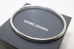 Georg Jensen Silver 925 Bangle A52C Bracelet 7.28in 5.6mm Wide Used - Picture 1 of 16