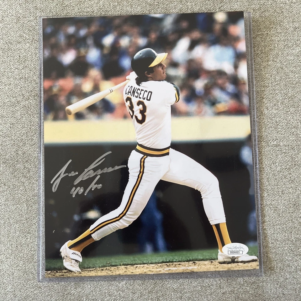 JOSE CANSECO AUTOGRAPHED SIGNED 8 X 10 PHOTOGRAPH PICTURE JSA COA - Image 1 of 1