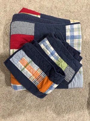 Pottery Barn Kids Azul Marino Multicolor Completo/Reina - Edredón con dos fundas  Foto 1 de 2