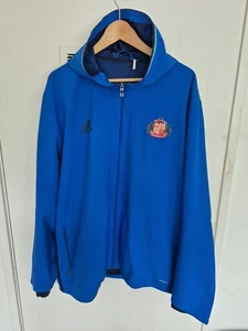 Adidas Mens Sunderland United Football Club Track Jacket Size 2XL Blue Preowned - Picture 1 of 11
