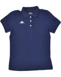KAPPA Womens Polo Shirt UK 14 Medium Navy Blue Cotton AP34 - Picture 1 of 3