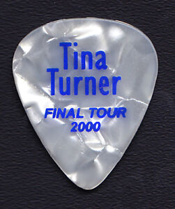 Tina Turner Band White Pearl Guitar Pick - 2000 Twenty Four Seven Tour