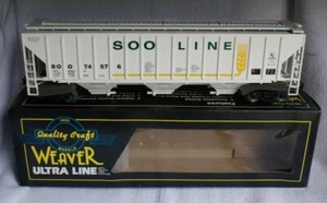 WEAVER 3-RAIL SOO LINE PS-2CD TOLVA CUBIERTA COCHE DESCARGA CENTRAL O ESCALA - Imagen 1 de 1
