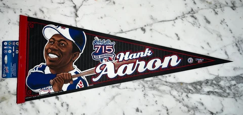 HANK AARON 715 HOME RUN HORIZONTAL PENNANT Cover