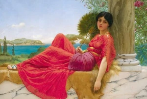 JOHN WILLIAM GODWARD *IMÁN NEVERA 2X3* ARTISTA PINTURA MODERNA COLUMNA INCLINADA - Imagen 1 de 2