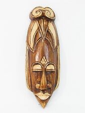 Tribal Maske 12 " Holz Handgeschnitzt Und Bemalt Bali Indonesien Holz Braune