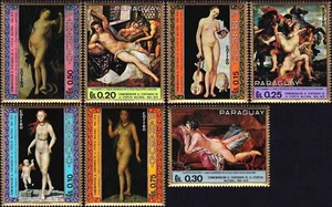 PARAGUAY 1976 Paintings,Nudes,Cranach,Tintoretto,Rubens,Boucher,Baldung,MNH - Picture 1 of 1