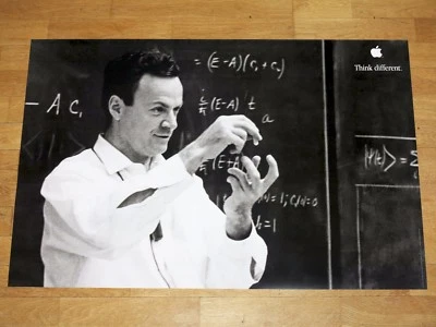 APPLE THINK DIFFERENT POSTER - RICHARD FEYNMAN 24 x 36 by STEVE JOBS 61 x 91 CM