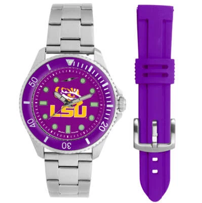 LSU Tigers Men's Contender Watch Gift Set - Image 1 of 4