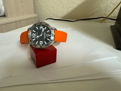 Unisex NAUTICA Black Dial Orange Silicone Rubber band Watch N15544G - Image 1 of 4