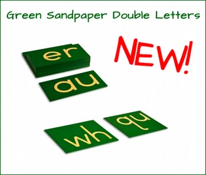 Montessori Material NEW-High Quality: Double Sandpaper Letters Print Homeschool - Picture 1 of 4