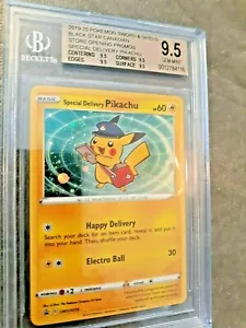 RARE 2019-20 Pokemon Pikachu Canada Store Opening PROMO BGS 9.5 TRIPLE SWIRL - Picture 1 of 6