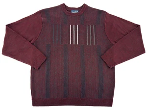 Arnold Palmer Sweater Mens Large Red Gray Pullover Golf Golfing Knit Sweatshirt - Picture 1 of 6