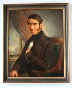 Biedermeier Retrato de un hombre muy elegante hacia 1830 - Imagen 1 de 23