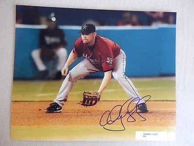 Fotografía autografiada de Aubrey Huff de 8" X 10" (#2) Foto 1 de 2