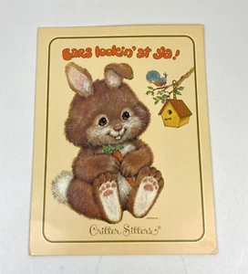 Vintage 80er MEAD Critter Sitters Taschenordner Ohren Lookin at Ya Bunny - Bild 1 von 5