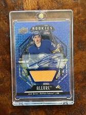2022-23 Upper Deck Allure Rookies Blue Line Auto Jersey #124 Jack Quinn /75
