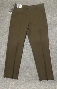 Stafford Everyday Trouser Men Chocolate Brown 36x32 NWT NEW Dress Slacks - Picture 1 of 19